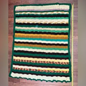 Colorful Striped Crochet Blanket